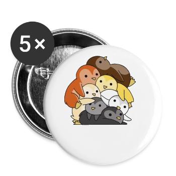 Bear Brotherhood Flag Pride LGBTQ cute penguin - Buttons large 2.2''/56 mm (5-pack) - white - Front