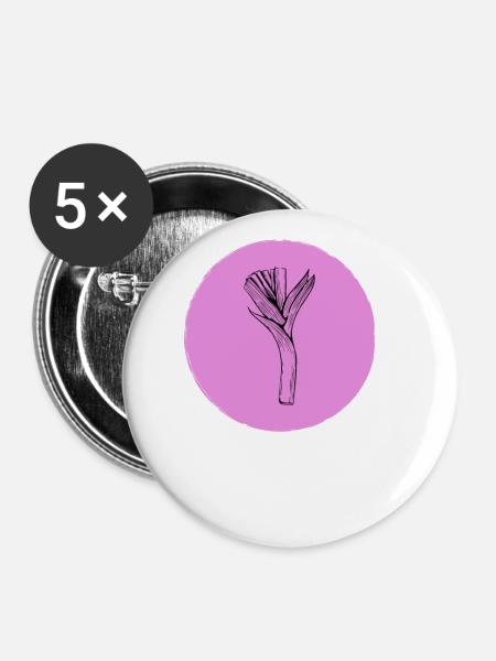 Lauch - Buttons groß 56 mm (5er Pack) - Weiß