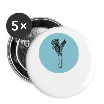 Leek - Buttons large 2.2''/56 mm (5-pack) - white - Front