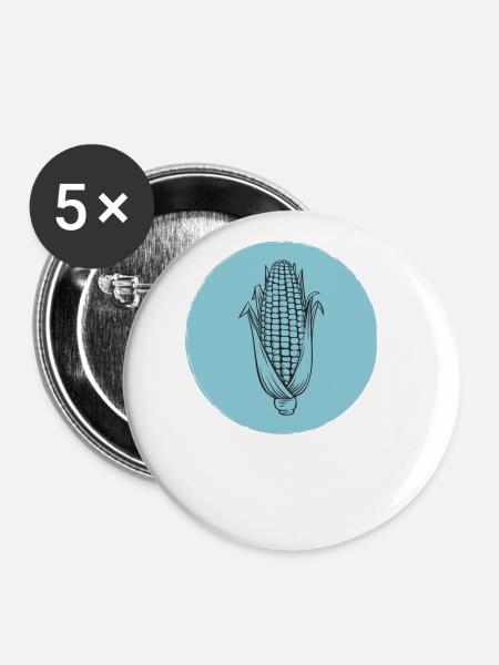 Mais - Buttons groß 56 mm (5er Pack) - Weiß