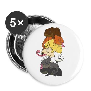 Bear Brotherhood Flag Pride LGBTQ Chameleon Bunch - Buttons large 2.2''/56 mm (5-pack) - white - Front