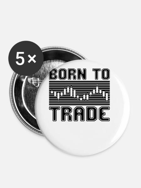 Trading - Buttons groß 56 mm (5er Pack) - Weiß