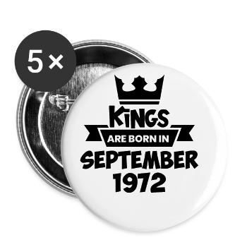 Septembre 1972 - cadeau du 50e anniversaire. Génial. - Lot de 5 grands badges (56 mm) - blanc - Devant