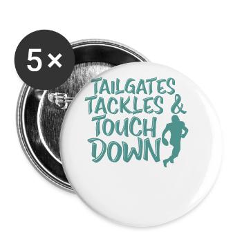 Tailgates Tackles and Touch Down America - Buttons large 2.2''/56 mm (5-pack) - white - Front