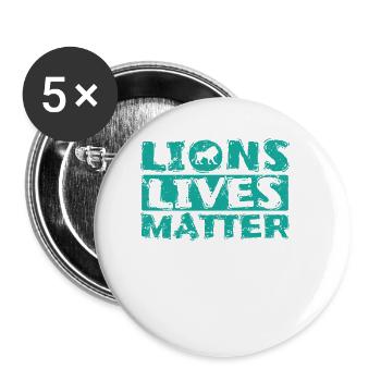 Lions Lives Matter Africa Lion Predator - Buttons large 2.2''/56 mm (5-pack) - white - Front