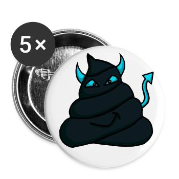 Devil-Heap-blue - Buttons large 2.2''/56 mm (5-pack) - white - Front