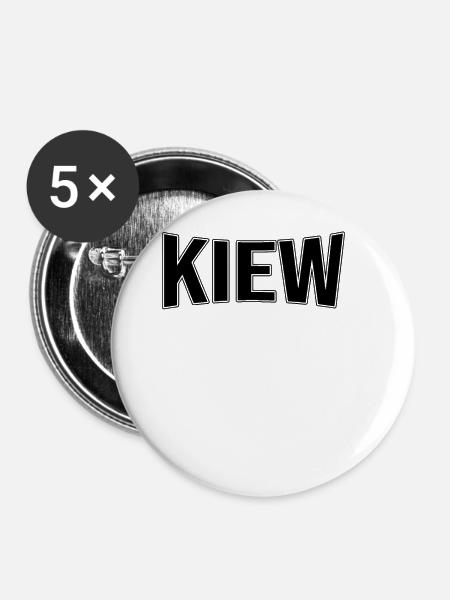 Kiew - Buttons groß 56 mm (5er Pack) - Weiß