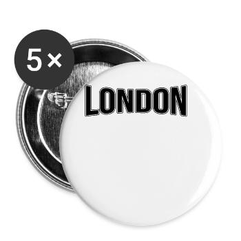 London - Buttons groß 56 mm (5er Pack) - Weiß - Vorne