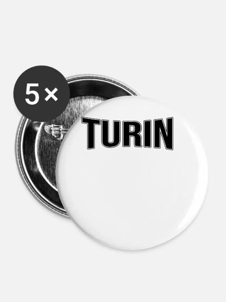 Turin - Buttons groß 56 mm (5er Pack) - Weiß