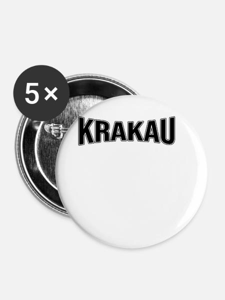 Krakau - Buttons groß 56 mm (5er Pack) - Weiß