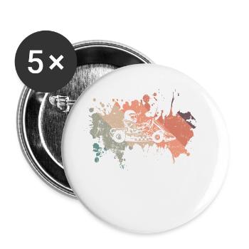 Go Kart Race Track Car Race Track - Buttons large 2.2''/56 mm (5-pack) - white - Front