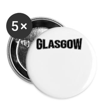 Glasgow - Lot de 5 grands badges (56 mm) - blanc - Devant