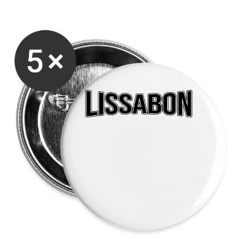 Lissabon - Buttons groß 56 mm (5er Pack) - Weiß - Vorne
