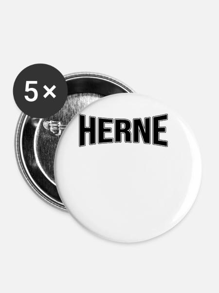 Herne - Buttons groß 56 mm (5er Pack) - Weiß