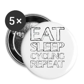 Eating Sleep Bike - Buttons large 2.2''/56 mm (5-pack) - white - Front