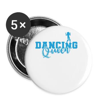 Dancing Queen Celebrations Dancing Music Friends - Buttons large 2.2''/56 mm (5-pack) - white - Front
