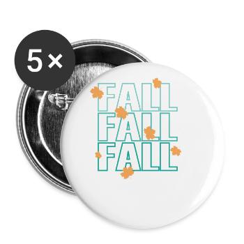Remerciements d’automne donnant des vacances en famille aux États-Unis - Lot de 5 grands badges (56 mm) - blanc - Devant
