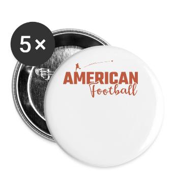 Football américain USA Kick Sport USA - Lot de 5 grands badges (56 mm) - blanc - Devant