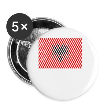 Drapeau de l’Albanie - Lot de 5 grands badges (56 mm) - blanc - Devant