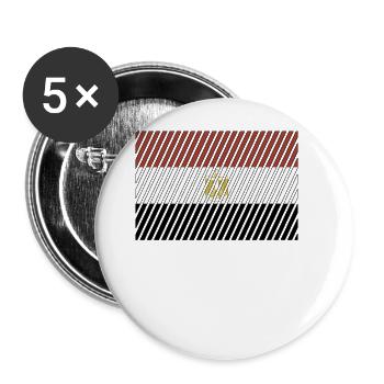 Egypt Flag - Buttons large 2.2''/56 mm (5-pack) - white - Front