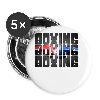 Boxing - Buttons large 2.2''/56 mm (5-pack) - white - Front