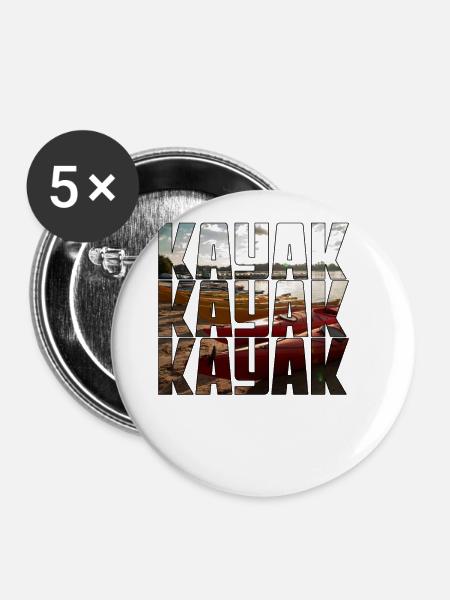 kayak - Buttons groß 56 mm (5er Pack) - Weiß