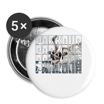 parkour - Buttons large 2.2''/56 mm (5-pack) - white - Front
