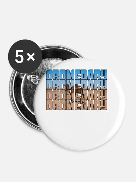 Dromedar - Buttons groß 56 mm (5er Pack) - Weiß
