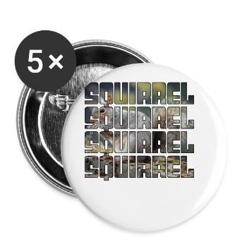 Squirrel - Buttons large 2.2''/56 mm (5-pack) - white - Front