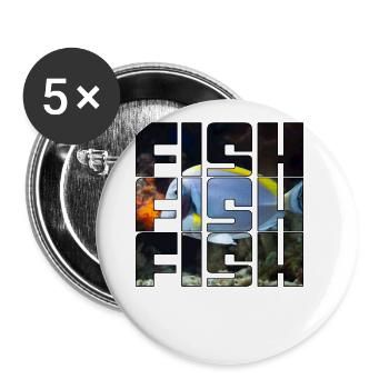 Fish - Buttons large 2.2''/56 mm (5-pack) - white - Front
