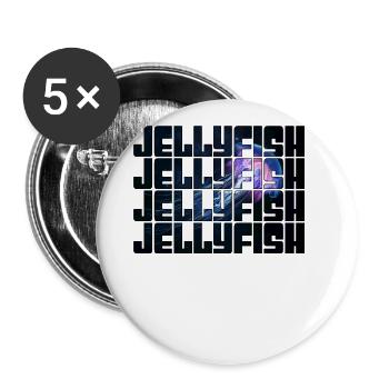 Méduse - Lot de 5 grands badges (56 mm) - blanc - Devant