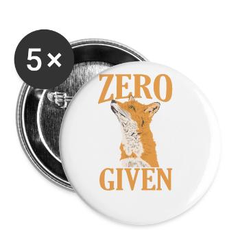 Zero given fox wilderness animal fox - Buttons large 2.2''/56 mm (5-pack) - white - Front