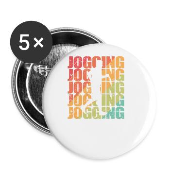 Jogging Racing Fitness Sports Running - Buttons large 2.2''/56 mm (5-pack) - white - Front
