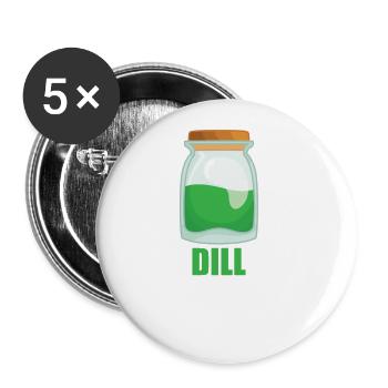 Dill Spice Taste Food Cooking - Buttons large 2.2''/56 mm (5-pack) - white - Front