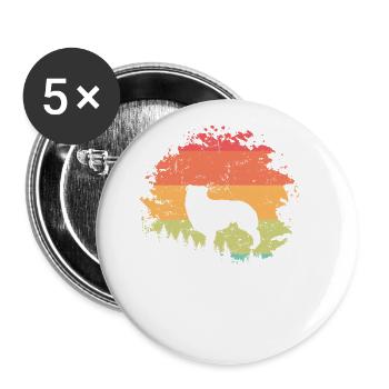 Australian Shepherd Dog Pet Breed - Buttons large 2.2''/56 mm (5-pack) - white - Front