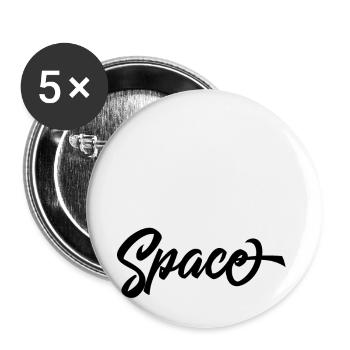 I need more space - Buttons groß 56 mm (5er Pack) - Weiß - Vorne