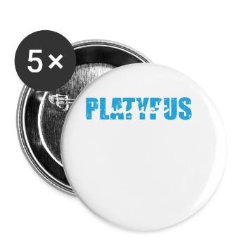 Platypus addict Australia Platypus animal - Buttons large 2.2''/56 mm (5-pack) - white - Front