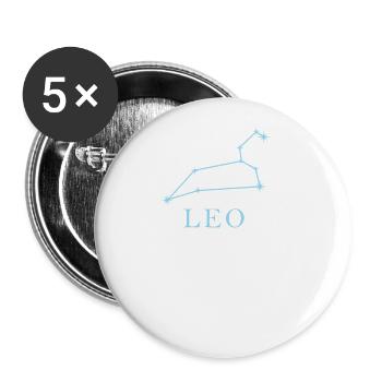 Star constellation Zodiac sign Leo Leo - Buttons large 2.2''/56 mm (5-pack) - white - Front