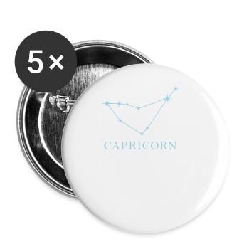 Sternkonstellation Sternzeichen Steinbock - Buttons groß 56 mm (5er Pack) - Weiß - Vorne