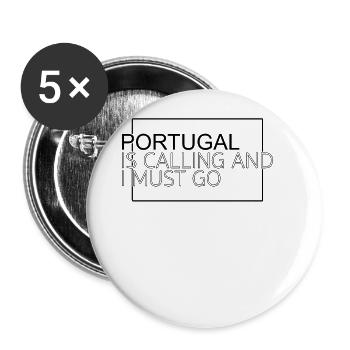 Portugal Dicton - Lot de 5 grands badges (56 mm) - blanc - Devant