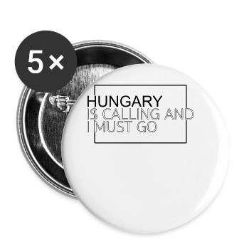 Hongrie Dicton - Lot de 5 grands badges (56 mm) - blanc - Devant