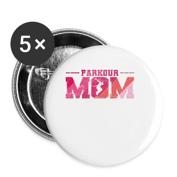 Parkour Mom Sport Training Obstacle - Buttons large 2.2''/56 mm (5-pack) - white - Front