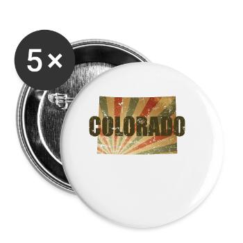 Colorado USA Amerika Bundesstaat - Buttons groß 56 mm (5er Pack) - Weiß - Vorne