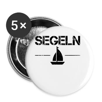 Segeln - Buttons groß 56 mm (5er Pack) - Weiß - Vorne