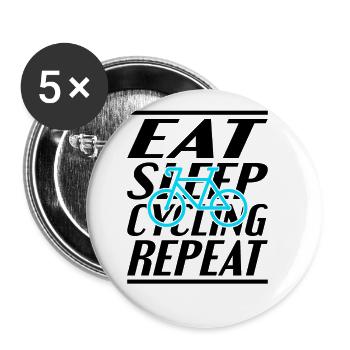 Alimentation Vélo de couchage - Lot de 5 grands badges (56 mm) - blanc - Devant