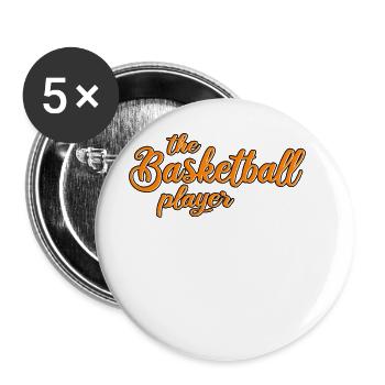 of basketball players - Buttons large 2.2''/56 mm (5-pack) - white - Front