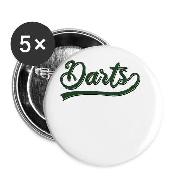 Darts - Buttons groß 56 mm (5er Pack) - Weiß - Vorne