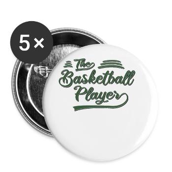 of basketball players - Buttons large 2.2''/56 mm (5-pack) - white - Front
