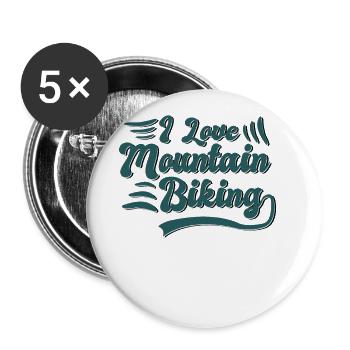 J’adore le VTT - Lot de 5 grands badges (56 mm) - blanc - Devant