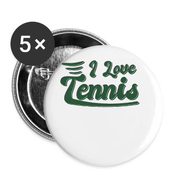 J’adore le tennis - Lot de 5 grands badges (56 mm) - blanc - Devant